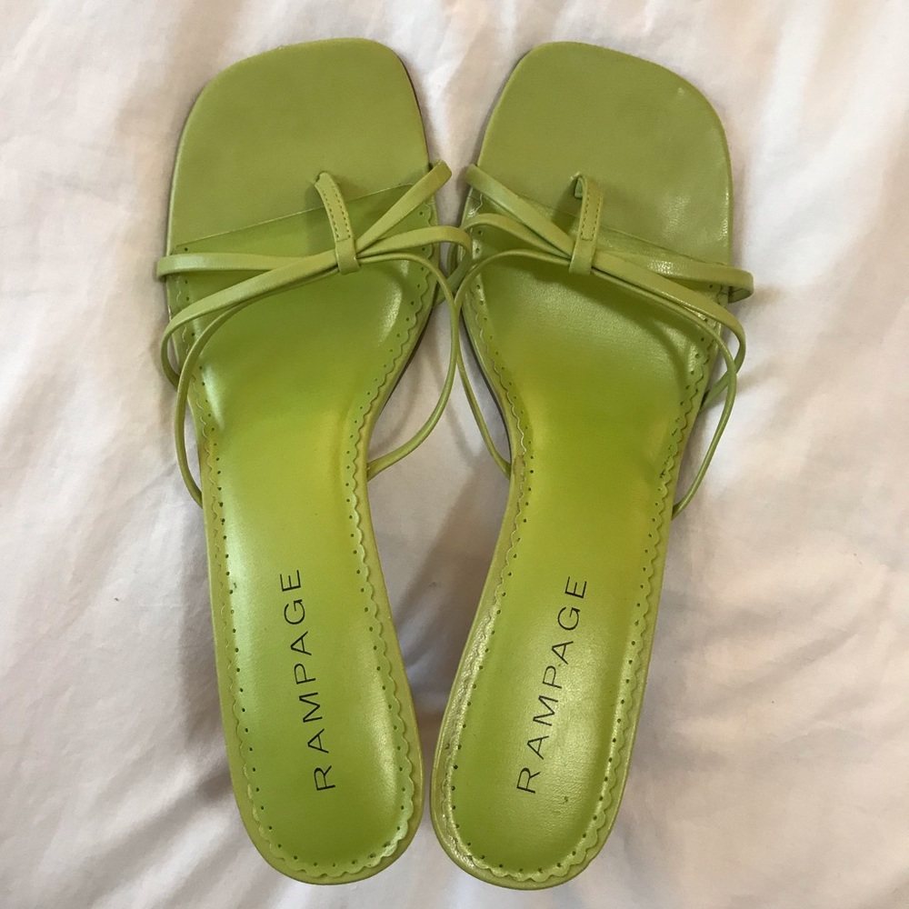 Square Toe Flip Flop Heels